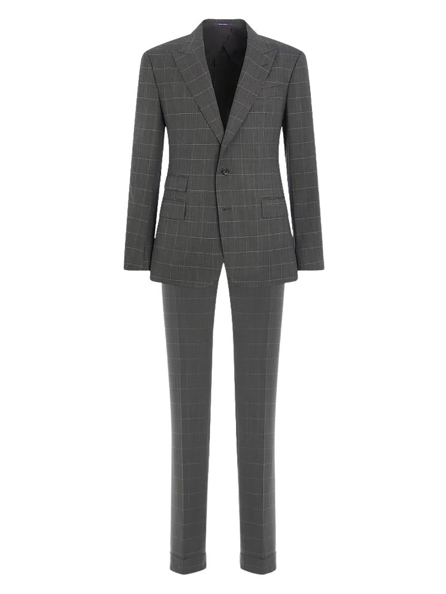 Hand-made Kent partridge-eye wool suit - Charcoal