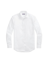 Wrinkle-resistant twill shirt - White