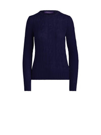 Cashmere cable jumper - Lux Navy