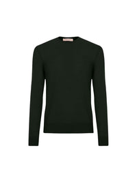 Pull col rond en cachemire - Carriage Green
