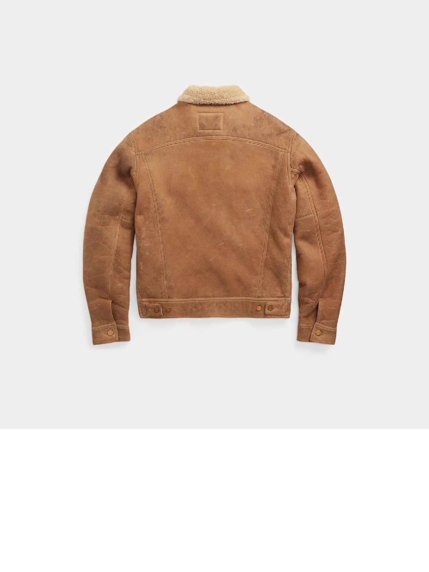 Veste en peau lainée - Khaki