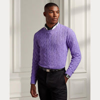 Pull torsadé en cachemire - Lavande Classique