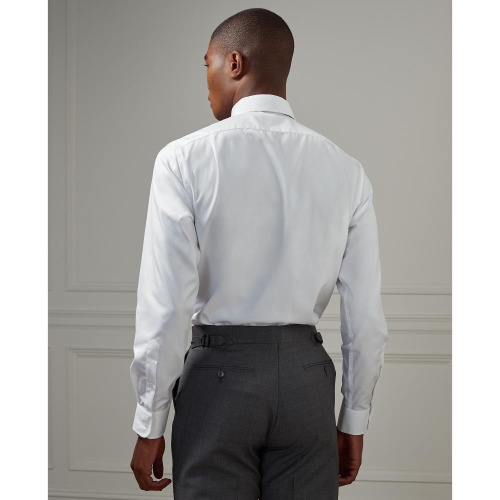 Wrinkle-resistant twill shirt - White