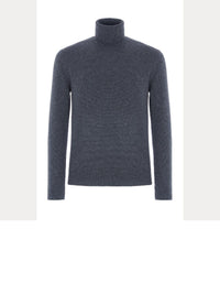 Pull à col roulé en cachemire - Dark Grey Melange