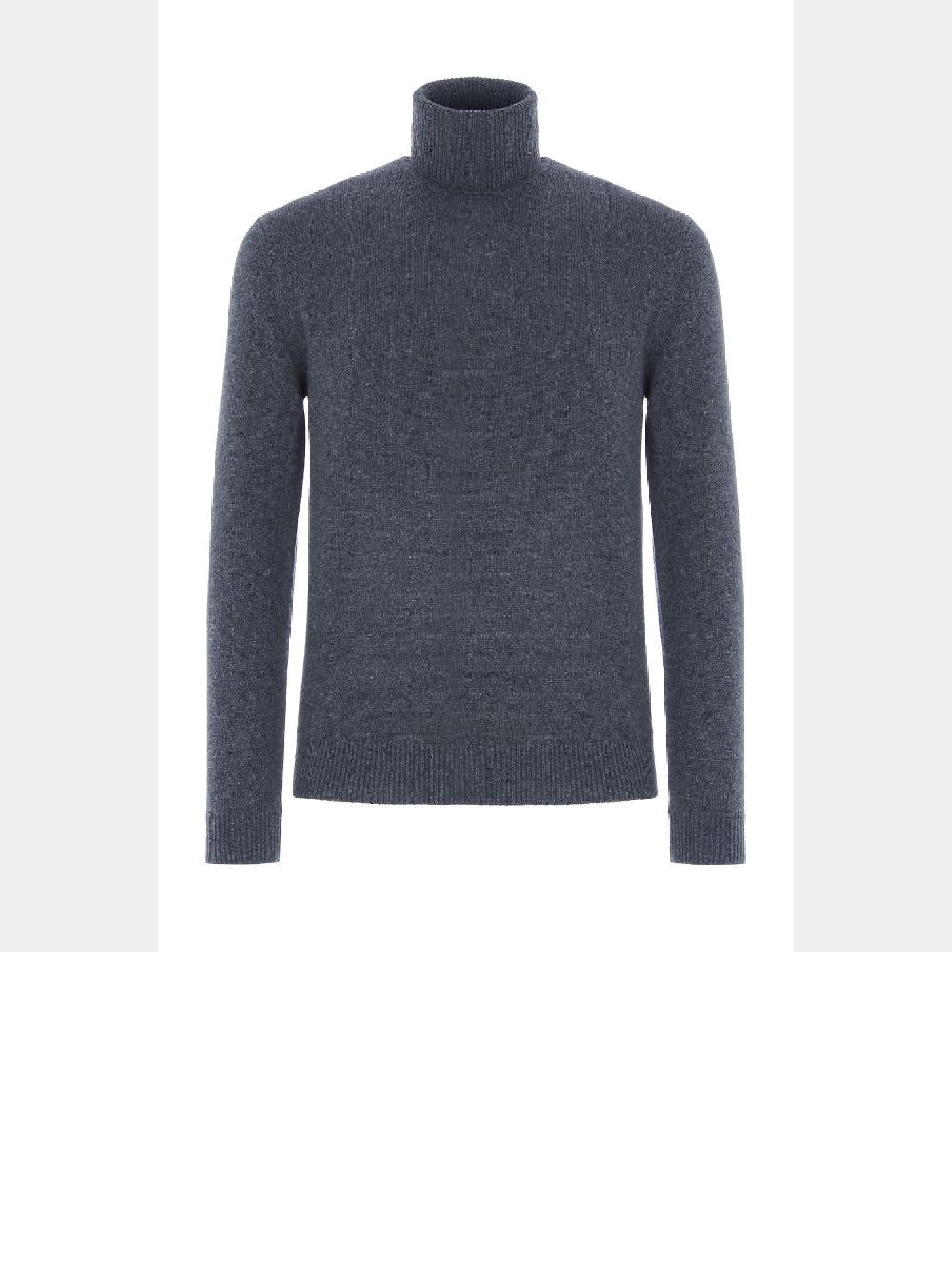 Pull à col roulé en cachemire - Dark Grey Melange