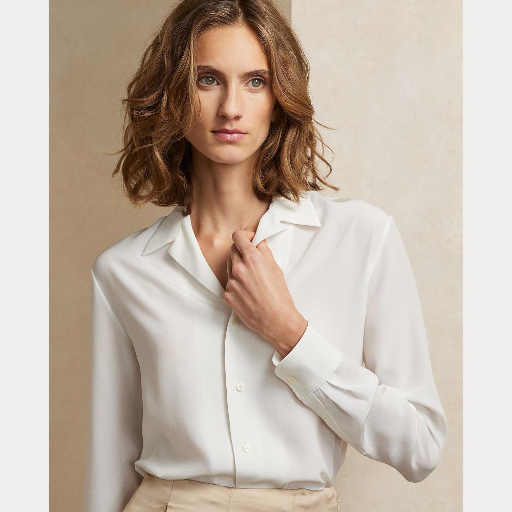 Chemise Darien en crêpe de Chine - Lux Cream