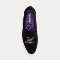 Mocassins Alonzo bullion en velours - Black & Silver