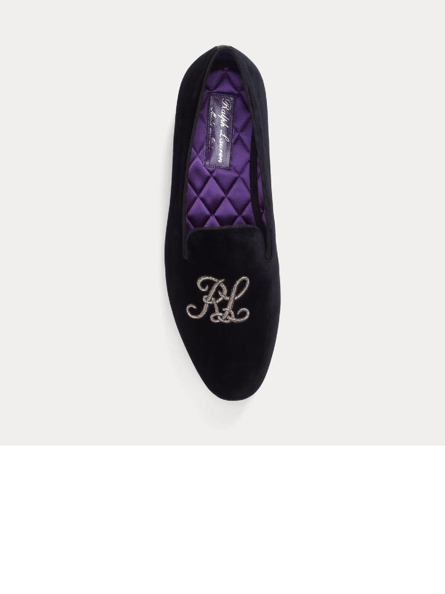 Mocassins Alonzo bullion en velours - Black & Silver