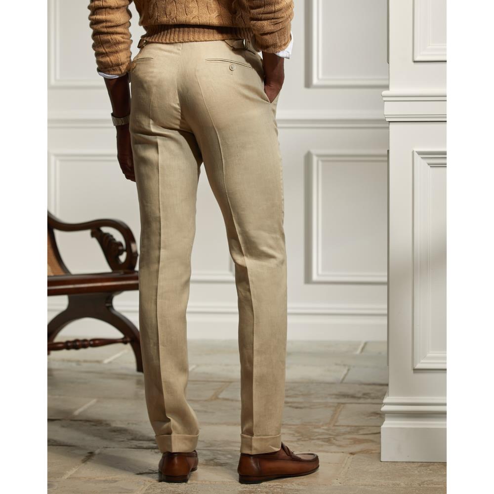 Gregory handmade linen trousers - Tan