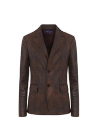 Veste Tomasso en cuir vieilli - Mocha