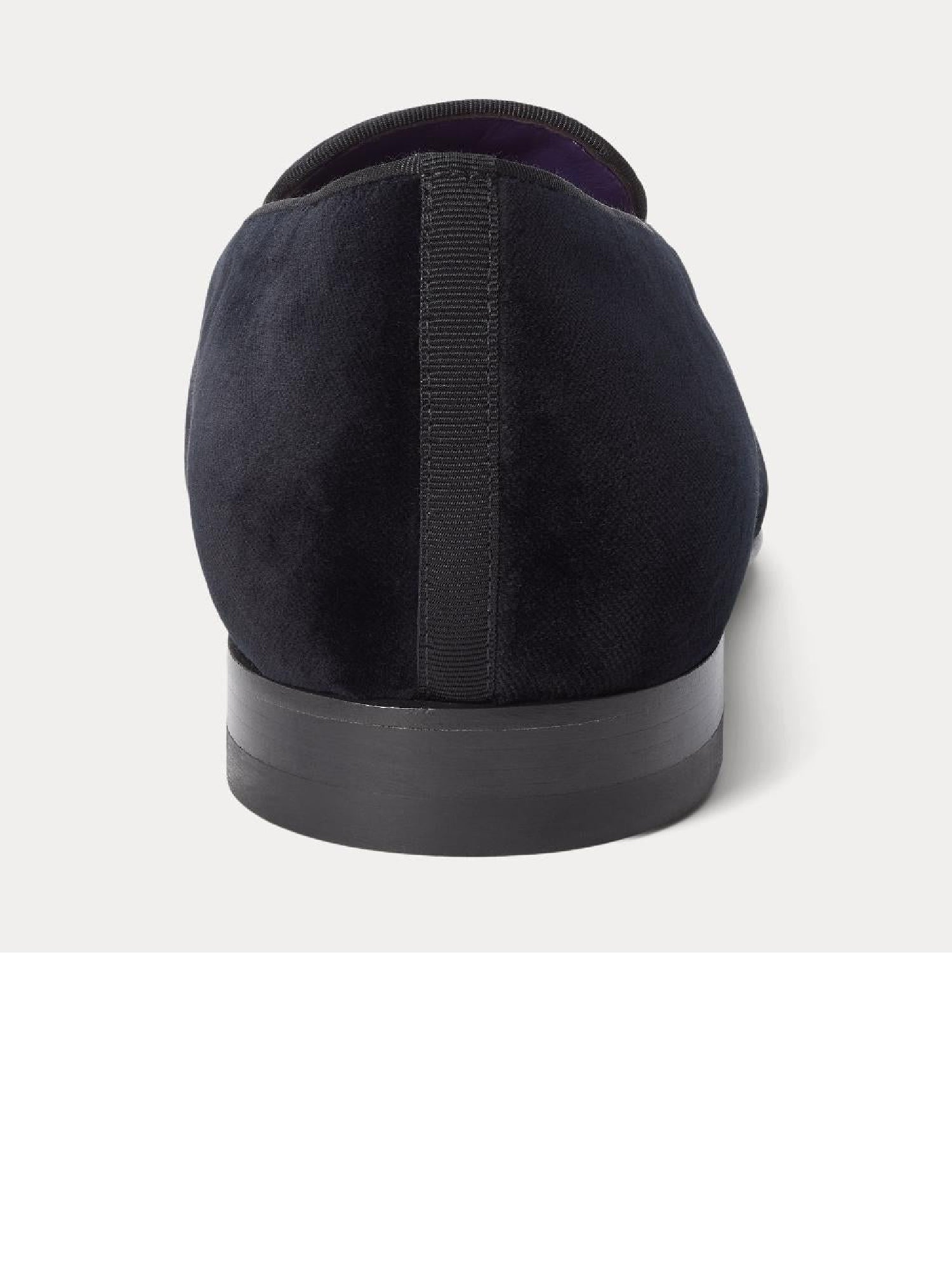 Mocassins Alonzo bullion en velours - Black & Silver
