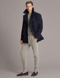 Fullerton wool and cashmere pea jacket - Classic Chairman Navy
