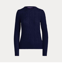 Cashmere cable jumper - Lux Navy