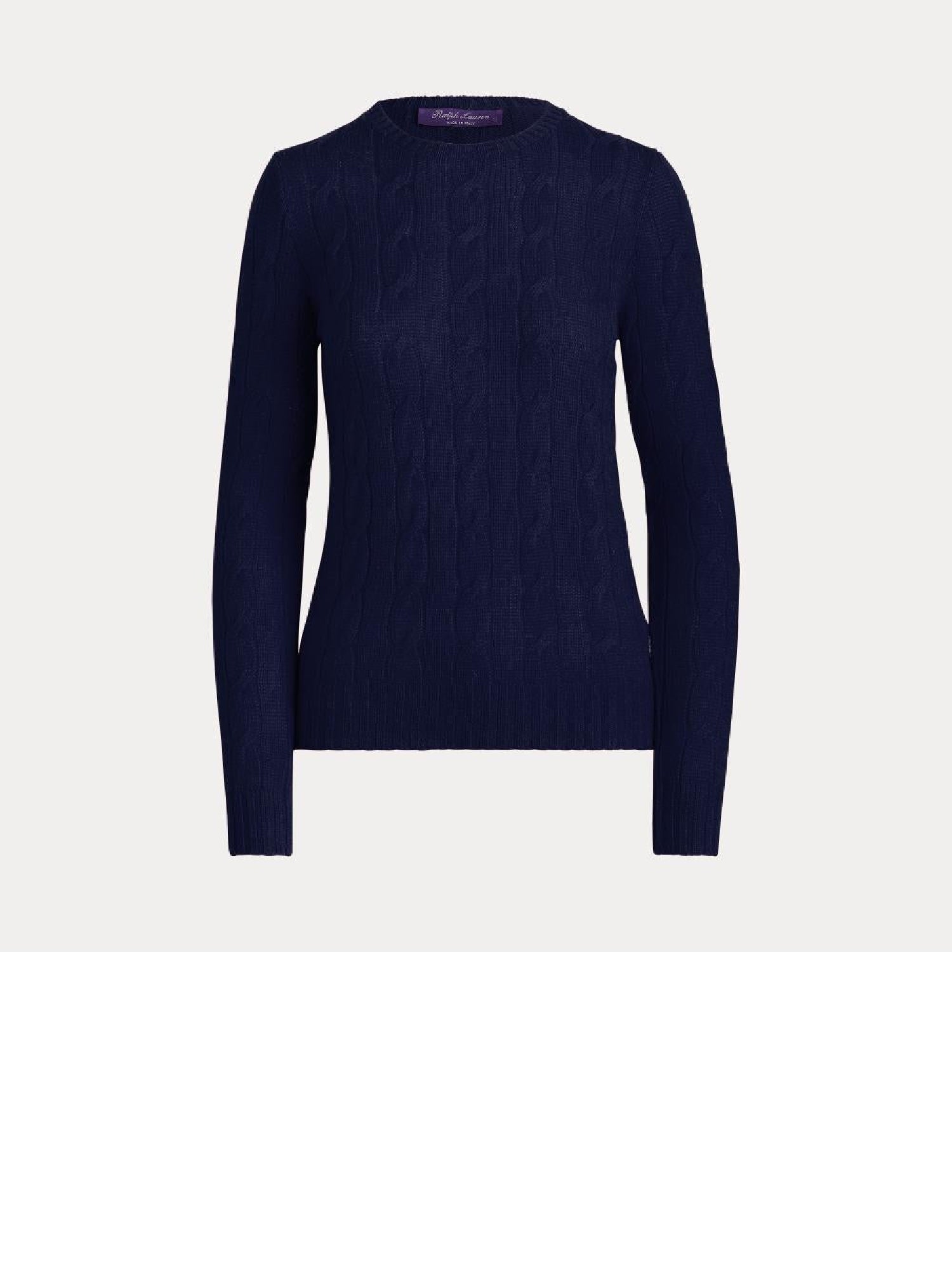 Cashmere cable jumper - Lux Navy