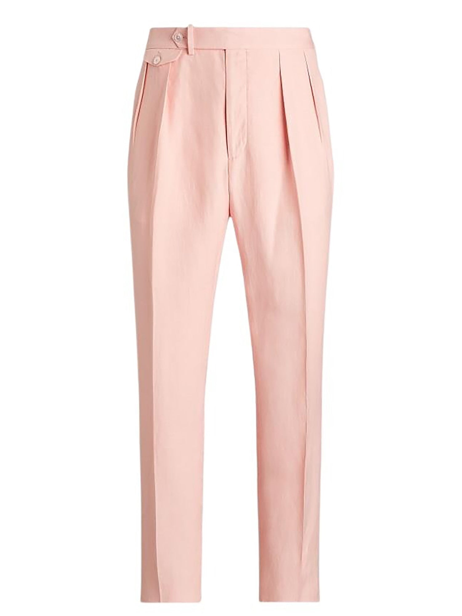 Pantalon Gregory fait main en soie et lin mélangé - Crystal Rose