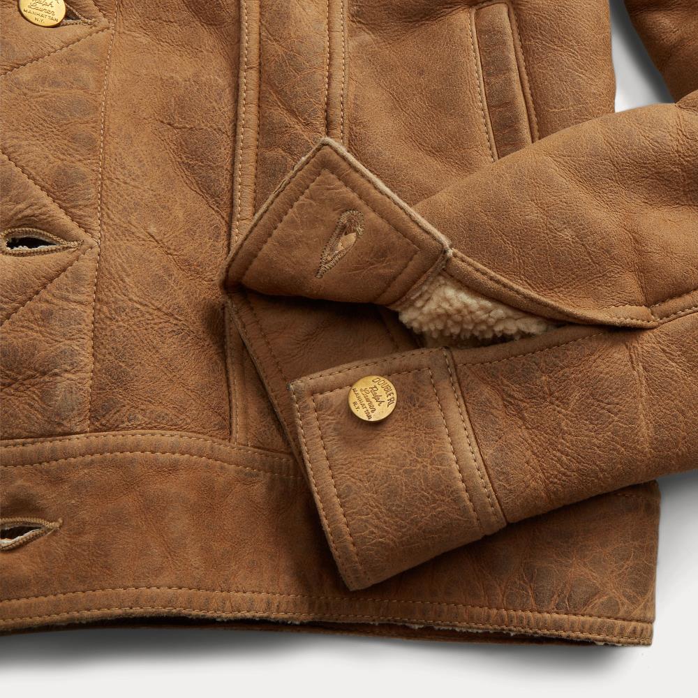 Veste en peau lainée - Khaki