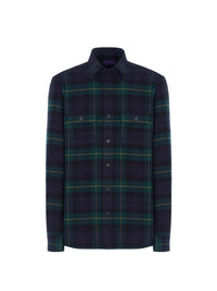Wool and cashmere tartan shirt - Multicolour