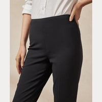 Pantalon Annie en laine stretch - Noir