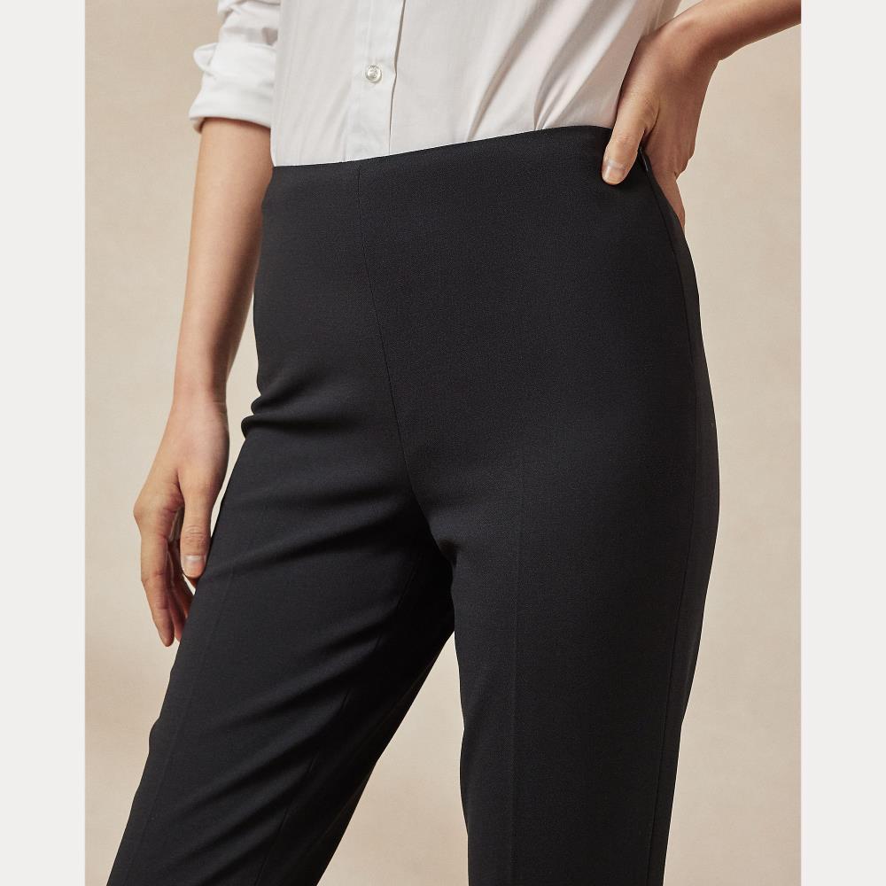 Pantalon Annie en laine stretch - Noir