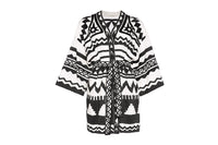 BLANC/NOIR SILENCE KIMONO