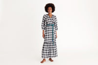 NOIR/BLANC CHESS ROBE LONGUE