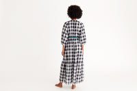 NOIR/BLANC CHESS ROBE LONGUE