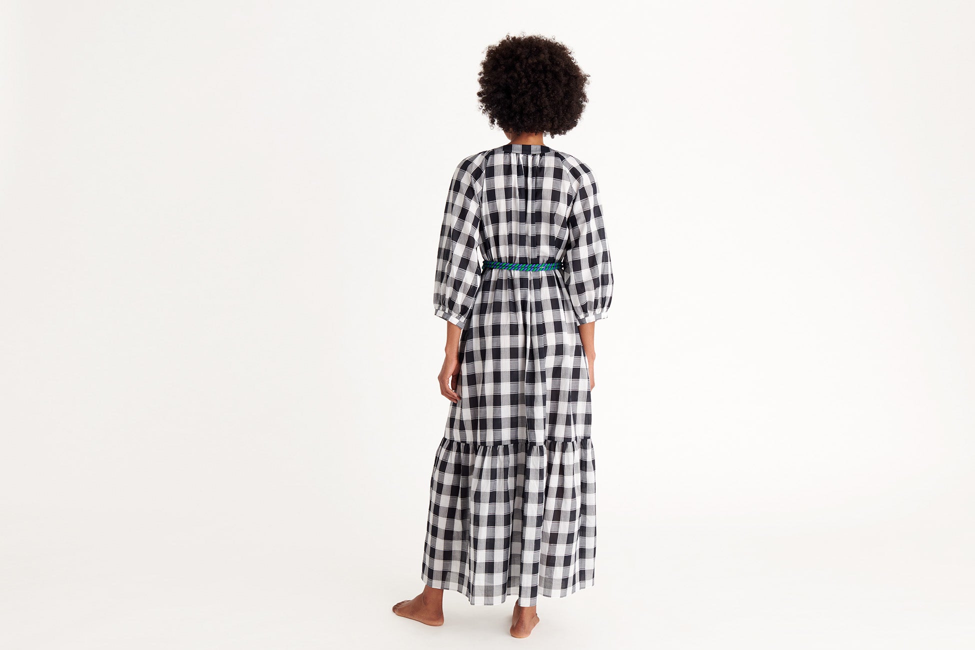 NOIR/BLANC CHESS ROBE LONGUE