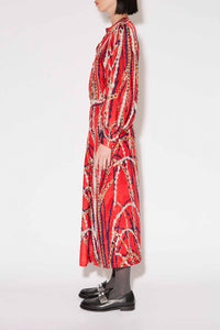 Blouse Hill Sevigny en soie - Rouge