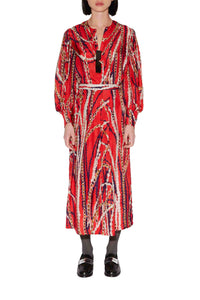 Blouse Hill Sevigny en soie - Rouge
