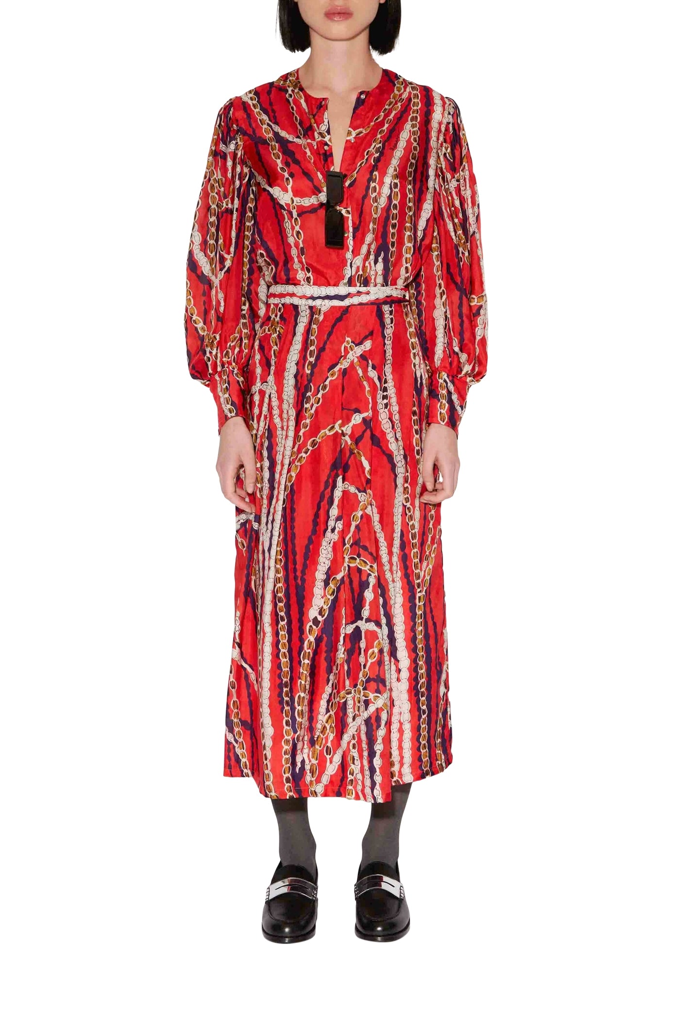 Blouse Hill Sevigny en soie - Rouge