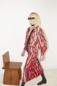 Blouse Hill Sevigny en soie - Rouge