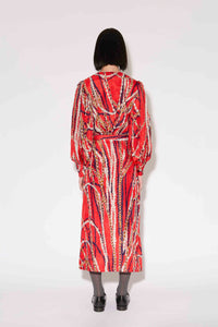 Blouse Hill Sevigny en soie - Rouge