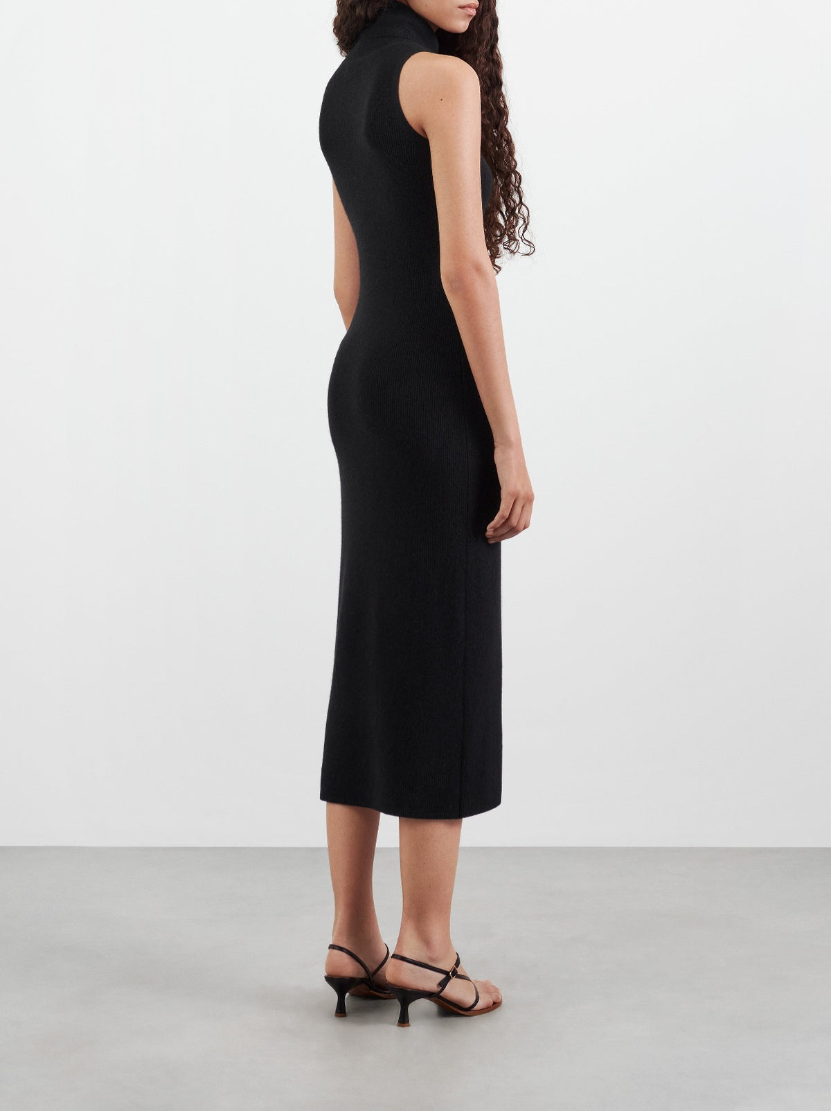 Robe à col roulé en cachemire - Noir