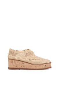 Harold Brogue en noir raphia