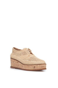 Harold Brogue en noir raphia