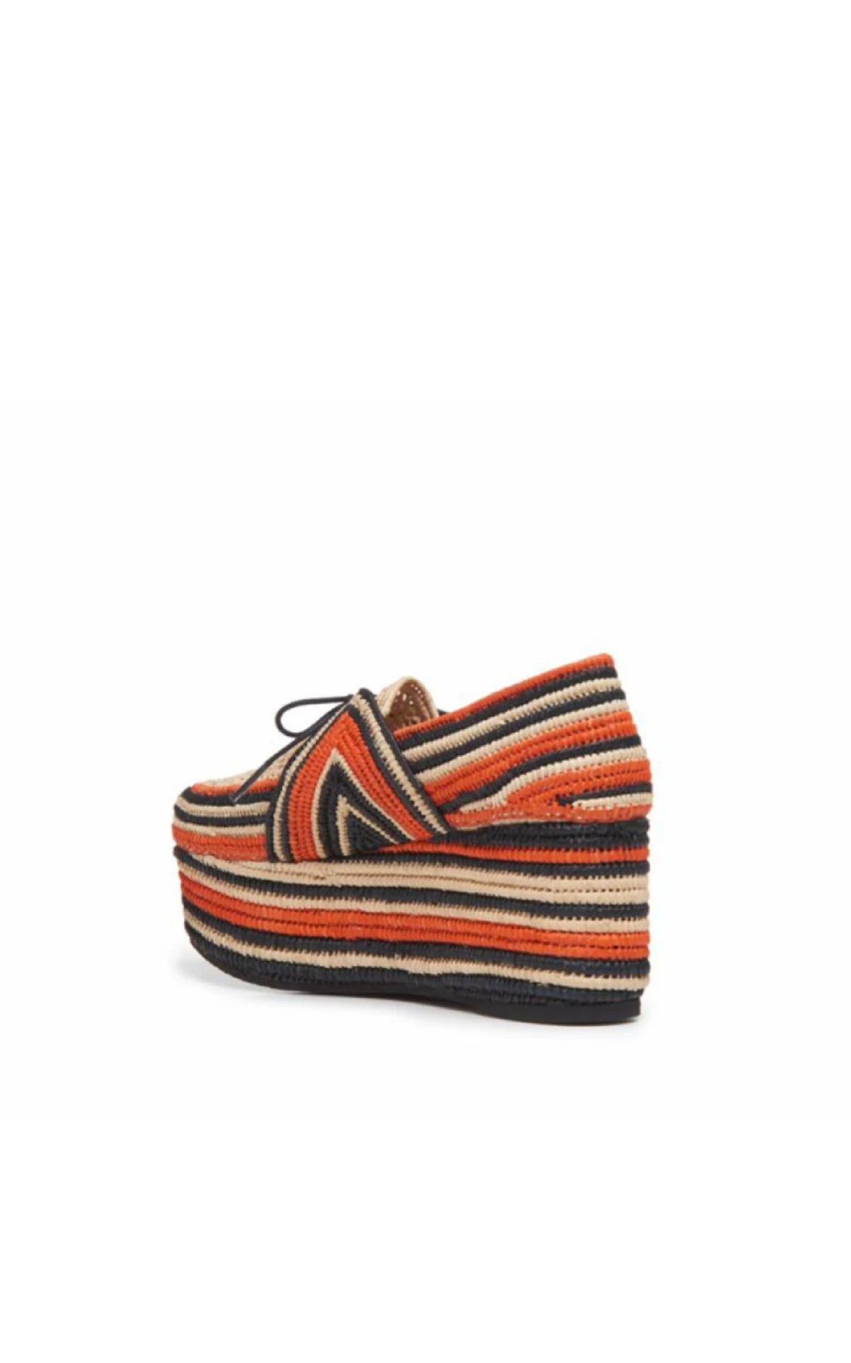 Diamond Platform en rouge clay multicolore raphia
