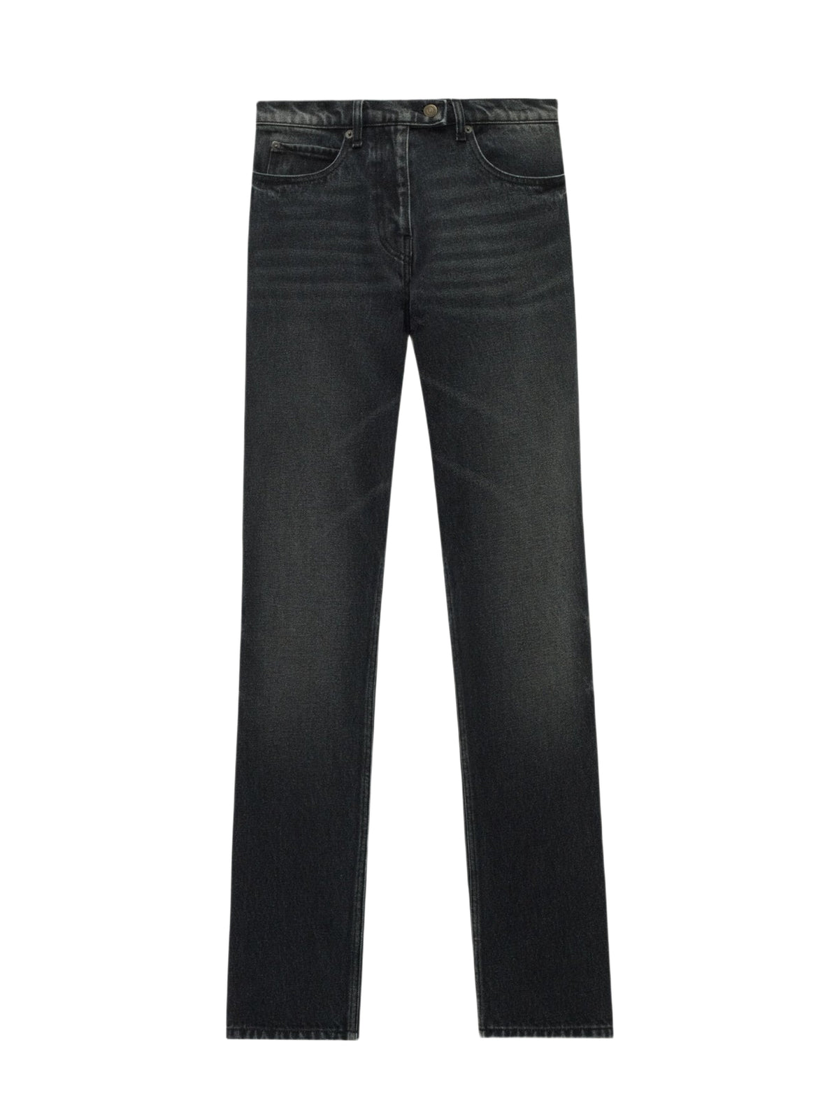 Pantalon 5 poches droit en denim - Stonewashed Grey