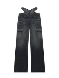 Pantalon baggy Criss Cross - Stonewashed Grey