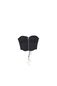 Cyber wool corset - Dark Grey