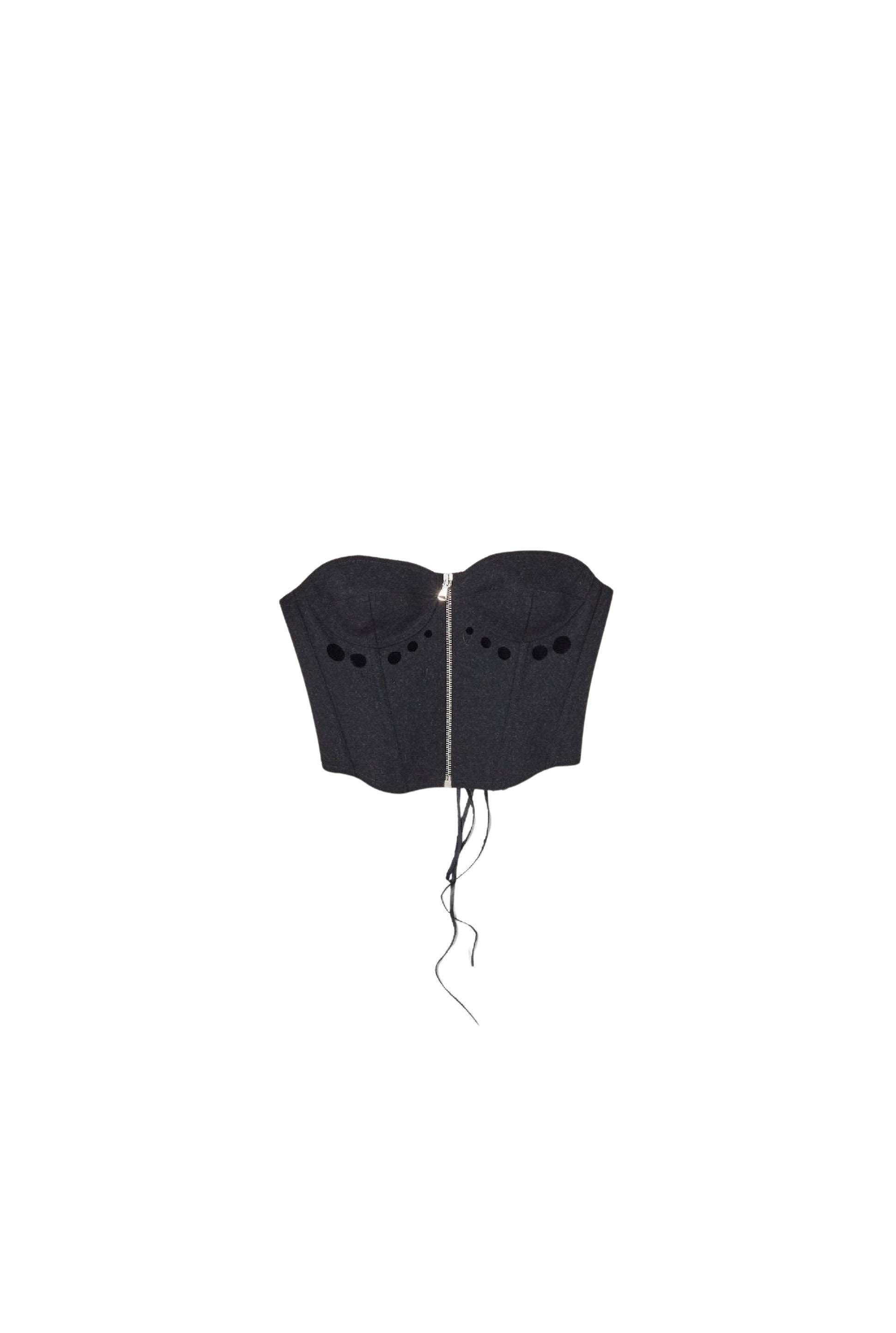 Cyber wool corset - Dark Grey