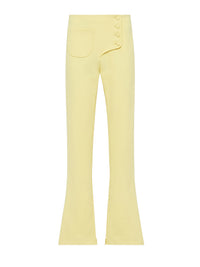 Pantalon flare à zip - Jaune Clair