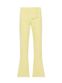 Pantalon flare à zip - Jaune Clair