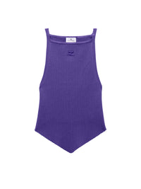 Débardeur pointe en maille - Ultraviolet