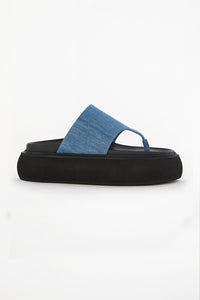 Infradito flatform "Selene" - DENIM