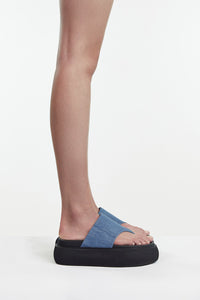 Infradito flatform "Selene" - DENIM