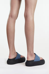 Infradito flatform "Selene" - DENIM