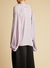 Top en soie - Lavender