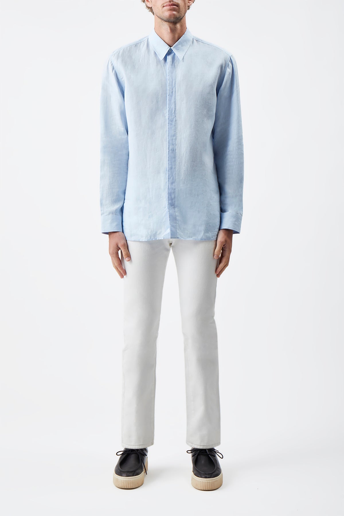 Quevedo Shirt en bleu / gris stripe fine multicolore line str shirt