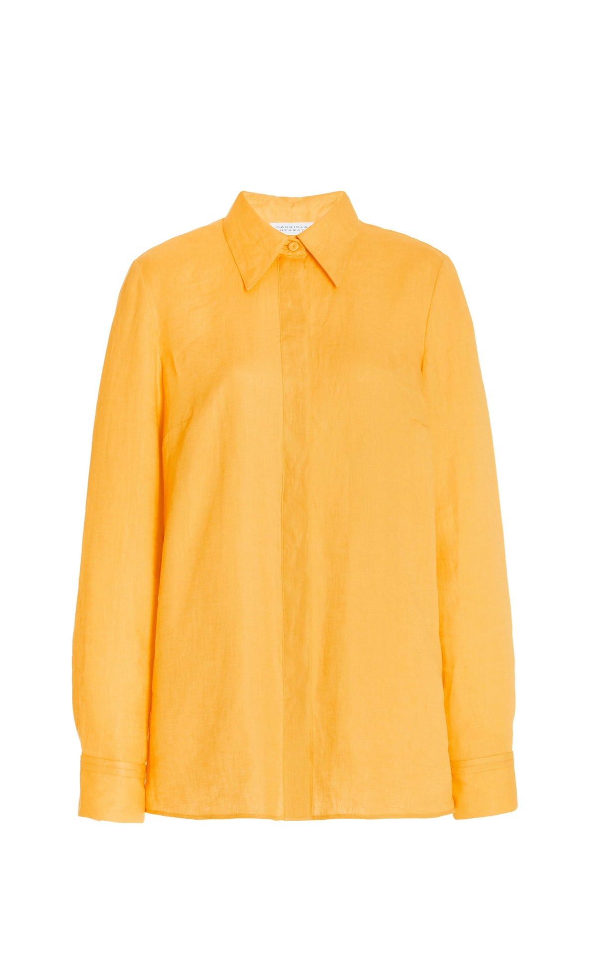 Cruz Shirt en fluorescent orange lin d’aloès popeline de chemise