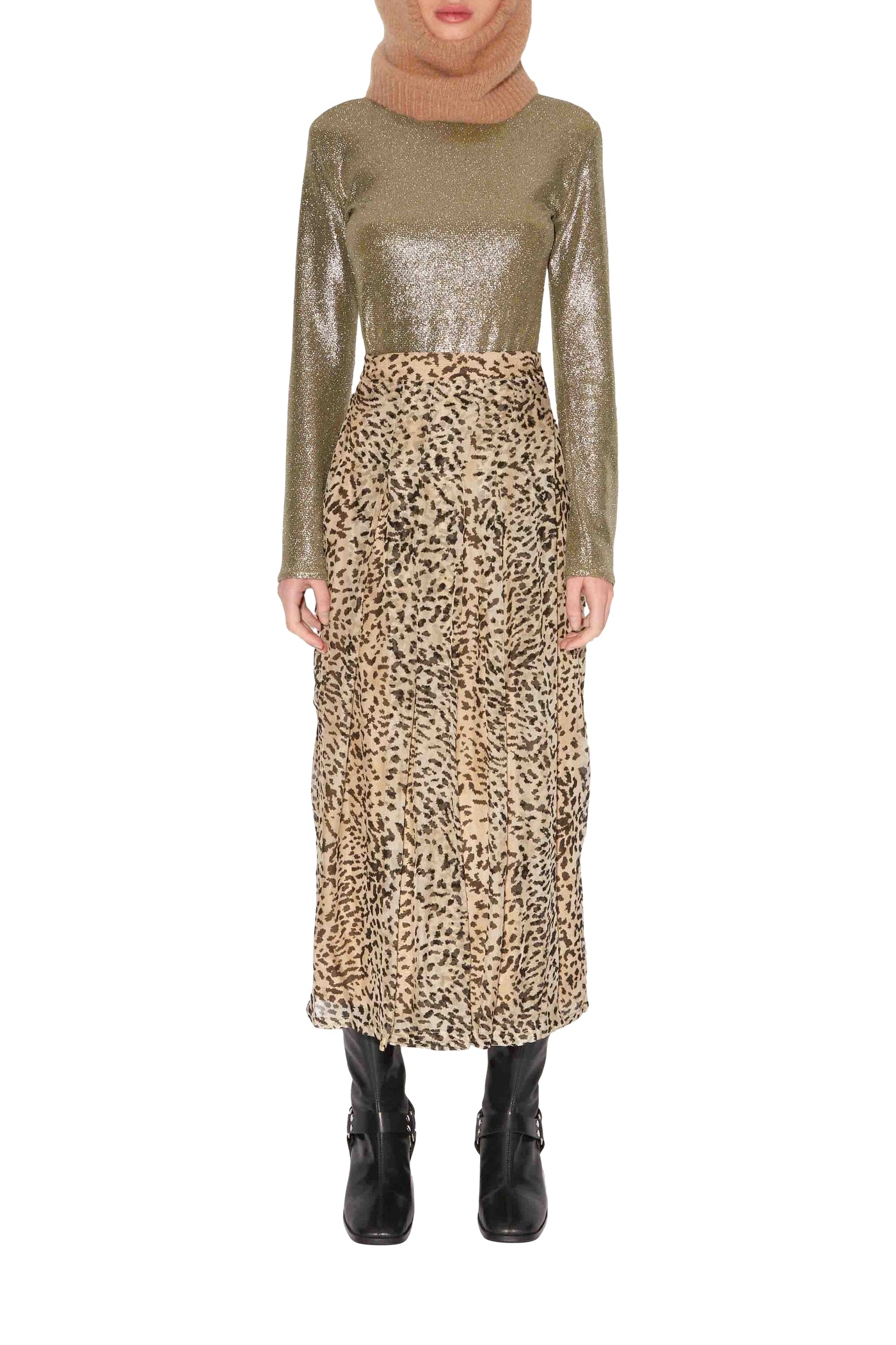 Jupe Ninon Chloe en soie - Animal